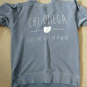 Chi omega comfort colors sweatshirt size S